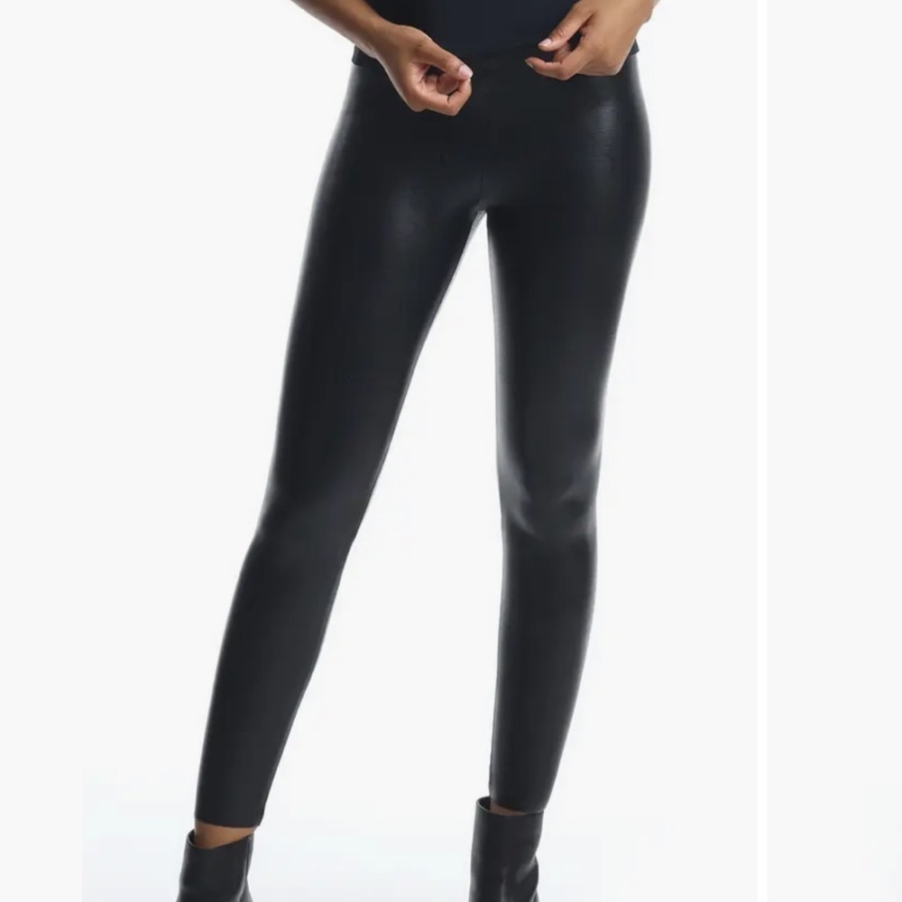 Commando Control Top Black High-Waisted Faux Leat… - image 3